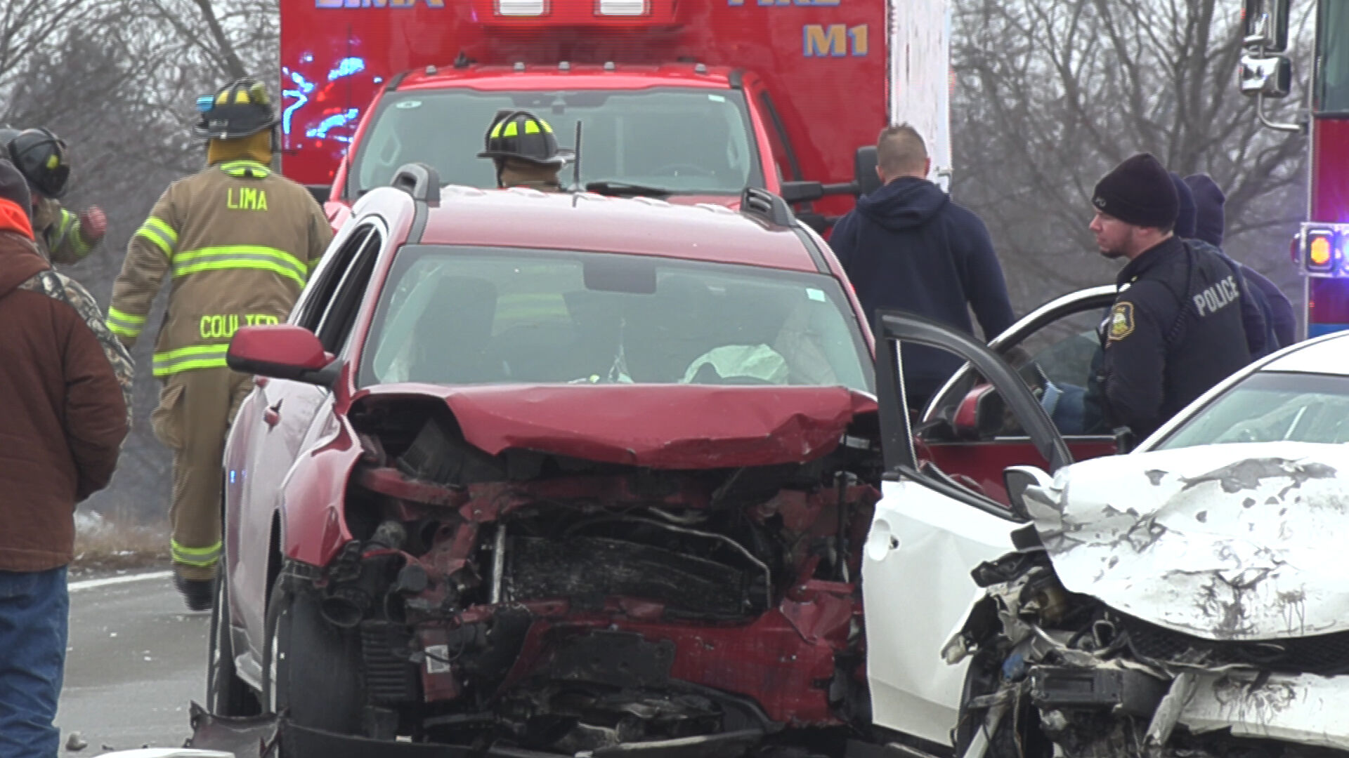 Two-vehicle crash on Bluelick Road sends two to hospital